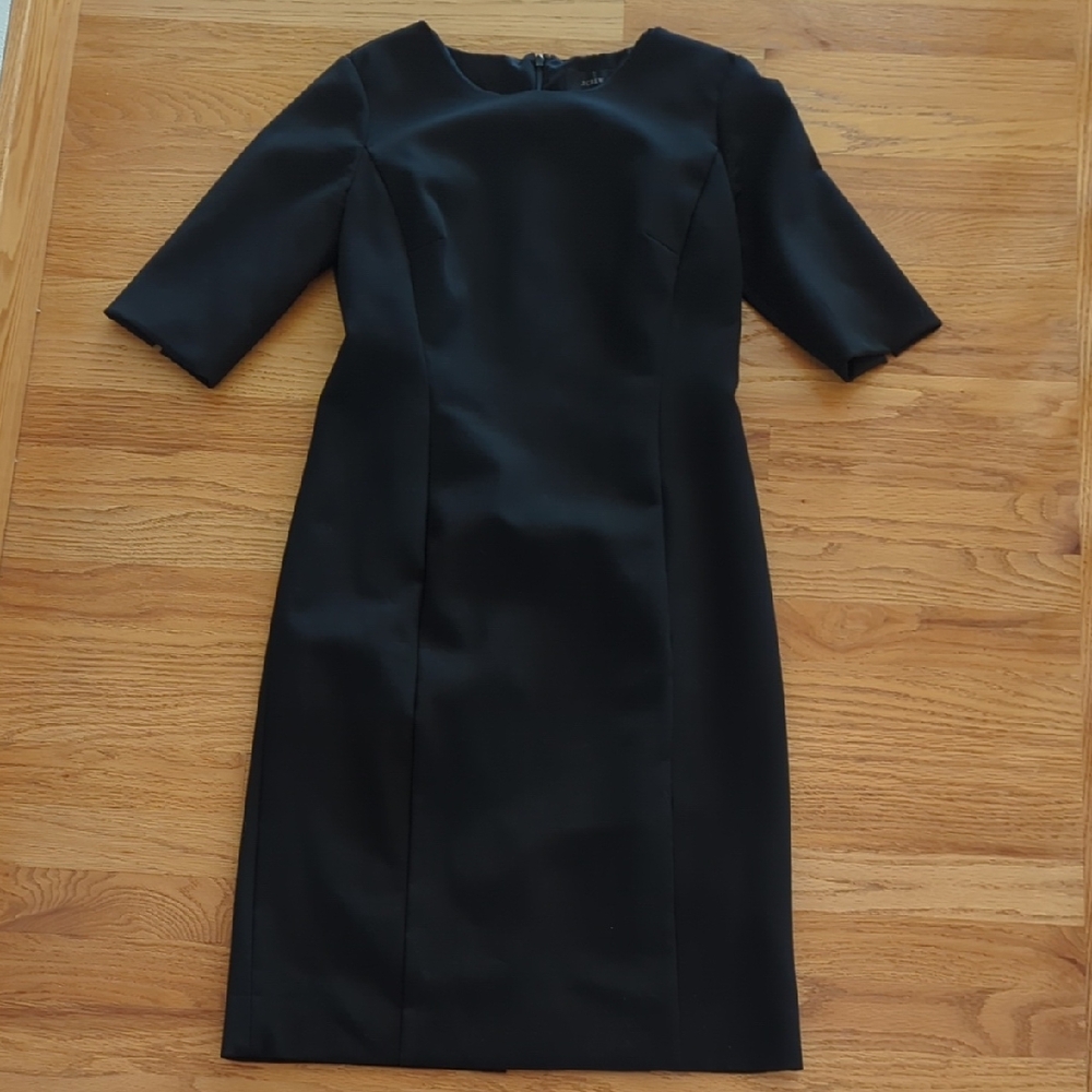 J. Crew Black Sheath Dress - Women's Elegant Ponte Dress